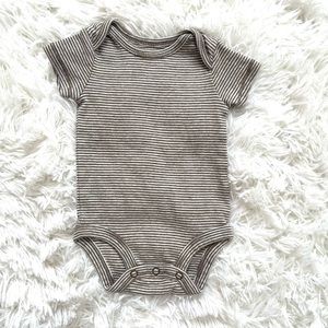 Carters, 3mo, brown and white striped onesie, perfect condition.